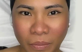 Face before permanent makeup