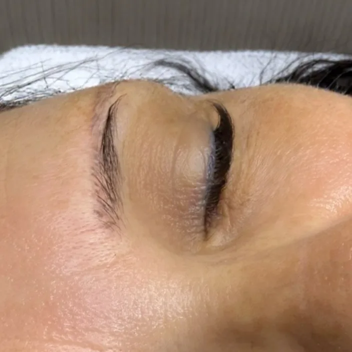 Brows before powder brows by Kate Kanner