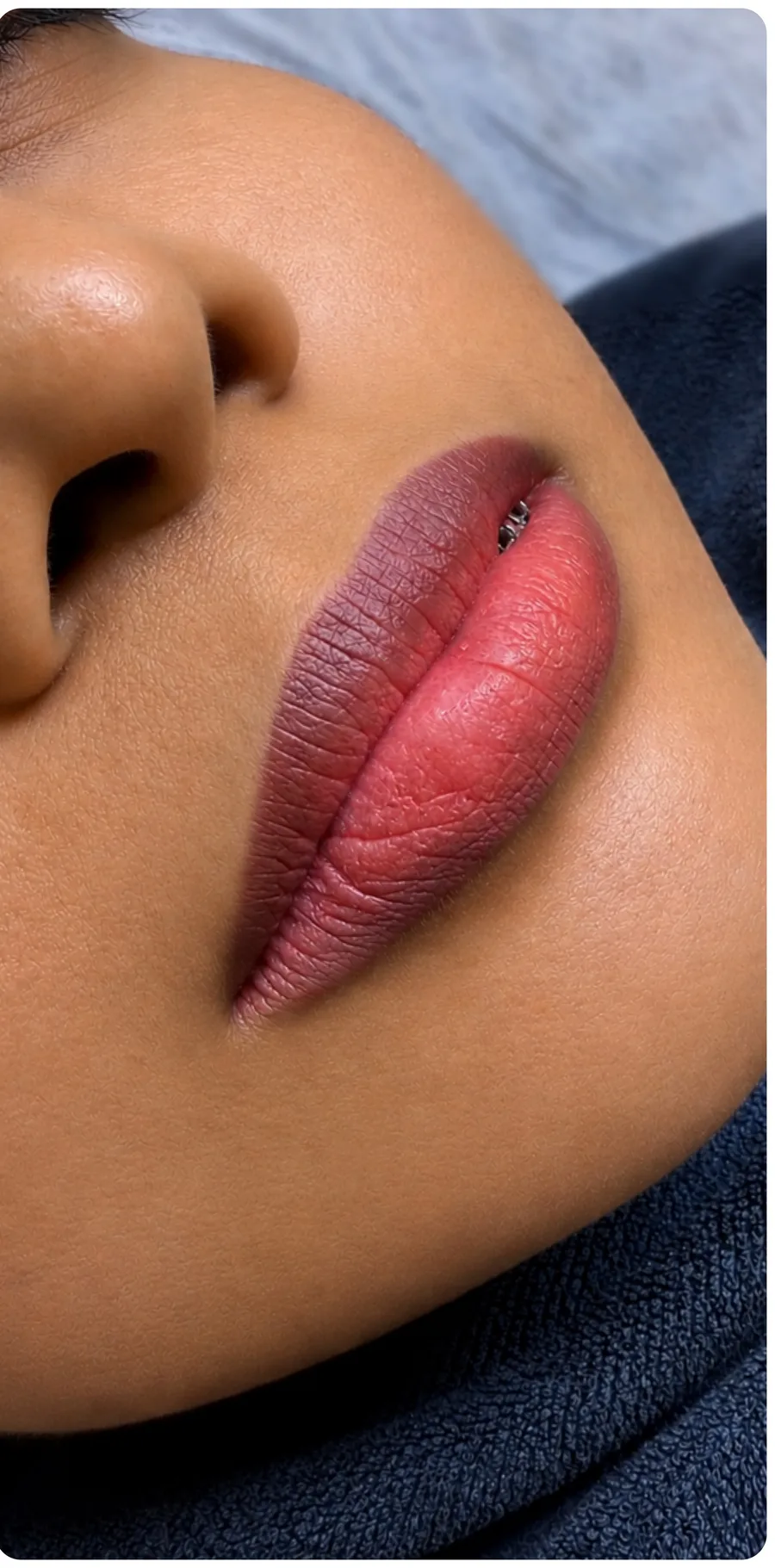 The same lips after lip blush by Kate Kanner, Makati