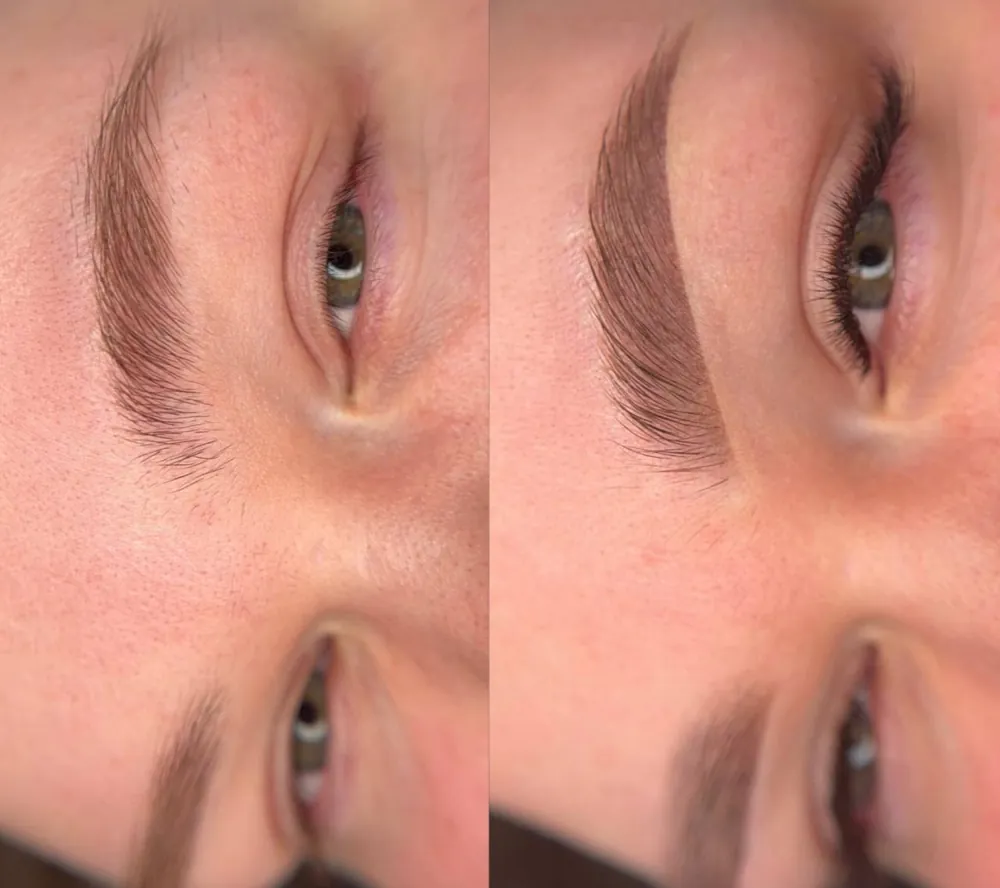 Brows before and after powder brows by Kate Kanner, Makati